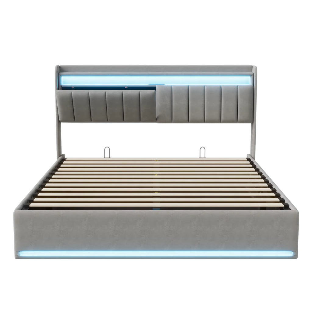 Lit Coffre 140x200cm LED et USB