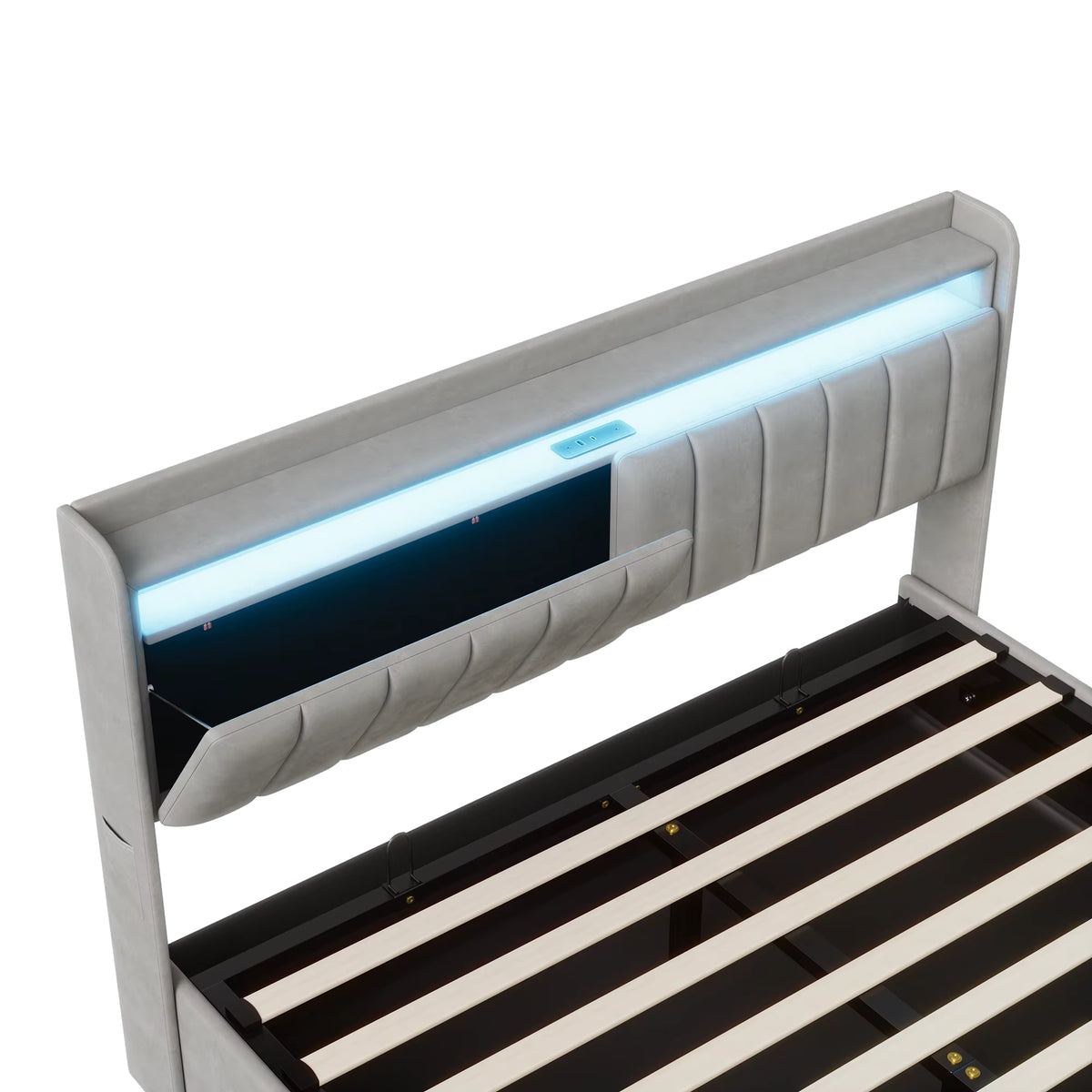 Lit Coffre 140x200cm LED et USB